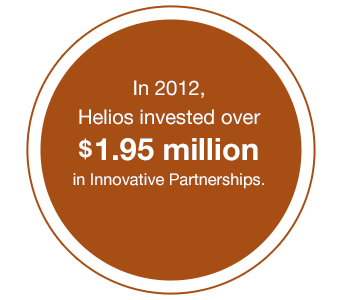 In 2012, Helios invested over $1.95 million in Innovative Partnerships.